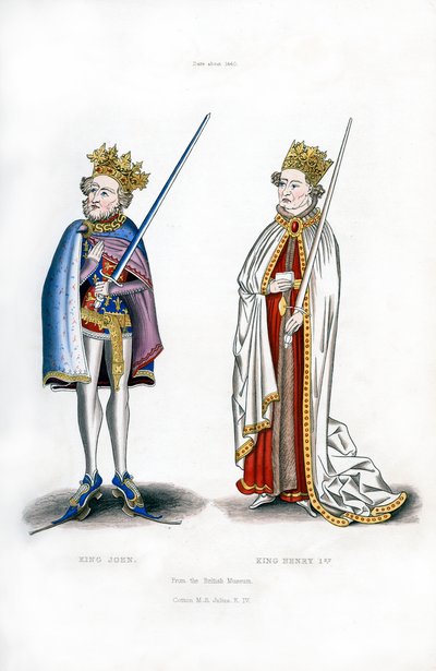 Król Jan i król Henryk I, c1440, 1843. autorstwa Henry Shaw