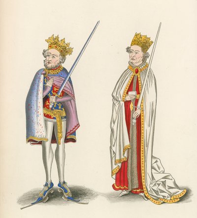 Król Jan i król Henryk I, ok. 1440 autorstwa Henry Shaw