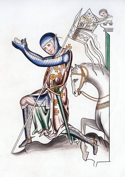 Rycerz, koniec XII wieku, 1843. autorstwa Henry Shaw