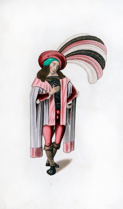 Strój męski, ok. 1480, 1843 r. autorstwa Henry Shaw