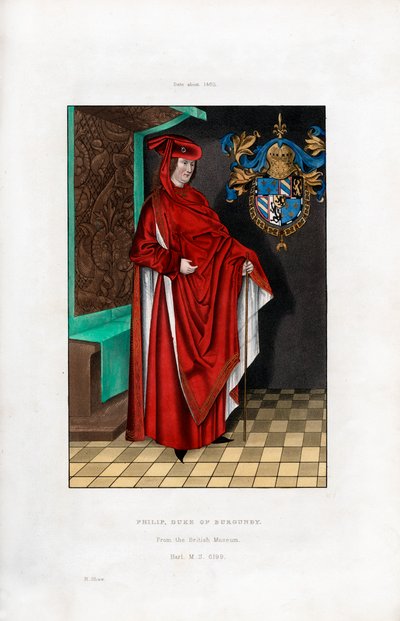 Filip, książę Burgundii, ok. 1460, 1843 r. autorstwa Henry Shaw