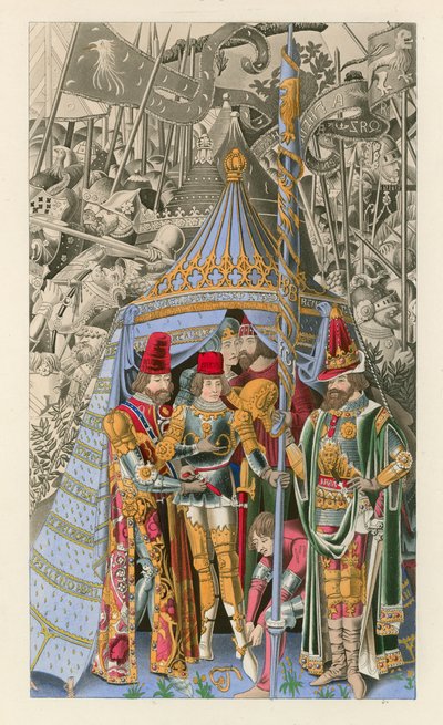 Pyrrus otrzymujący godność rycerską, początek XV w. autorstwa Henry Shaw