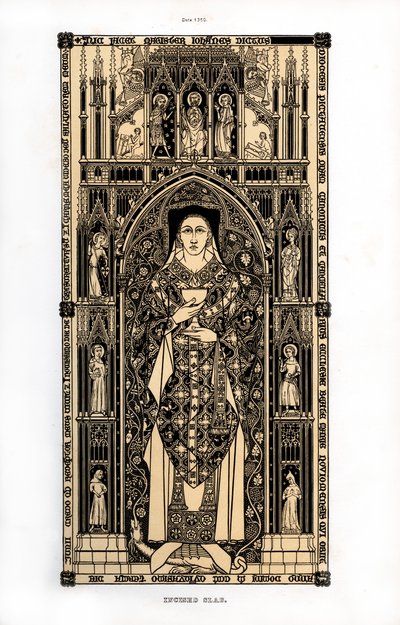 Kanon z Poitiers, c1350, 1843. autorstwa Henry Shaw