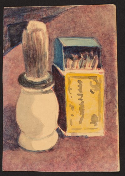 Pędzel do golenia i zapałki, ok. 1930 autorstwa Henry Silk