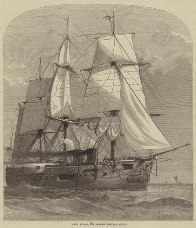 HMS Sultan, największy pancernik na wodzie autorstwa Henry Spernon Tozer