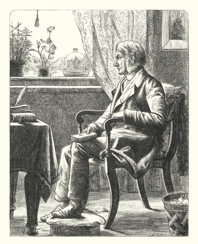 Ojciec czytający Biblię (rycina) autorstwa Henry Stacey (after) Marks