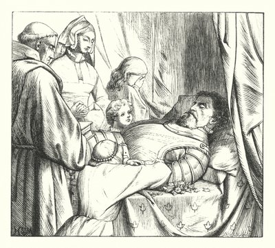 Lament sławnych (rycina) autorstwa Henry Stacey (after) Marks