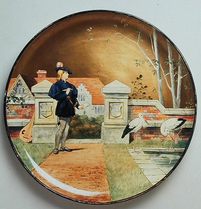 Kochanek, ilustracja do „Siedemu wieków człowieka” Szekspira, podstawka do ładowania wykonana przez Minton