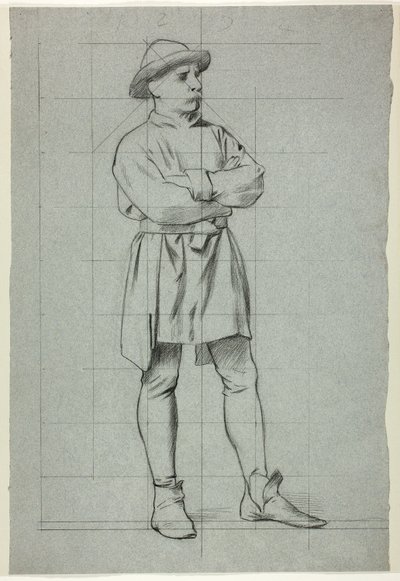 Mężczyzna stojący ze złożonymi ramionami autorstwa Henry Stacy Marks
