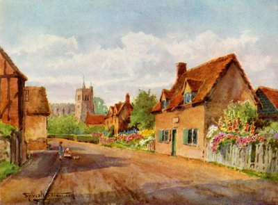 „Domek Bunyana, Elstow, Bedford”, 1943. autorstwa Henry Stannard