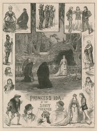 Księżniczka Ida w Teatrze Savoy (grafika) autorstwa Henry Stephen (b.1861 fl.1880 1925) Ludlow