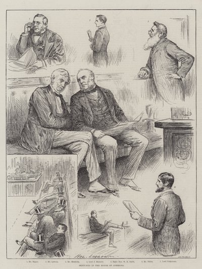 Szkice w Izbie Gmin autorstwa Henry Stephen Ludlow