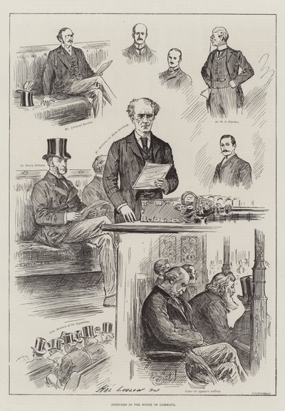 Szkice w Izbie Gmin autorstwa Henry Stephen Ludlow