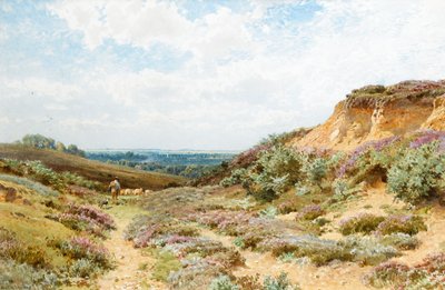 Heather na Surrey Heath (wc na papierze) autorstwa Henry Sutton Palmer