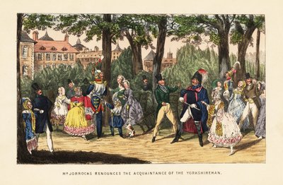 Angielscy turyści spacerujący po Ogrodach Tuileries, Paryż autorstwa Henry Thomas (after) Alken