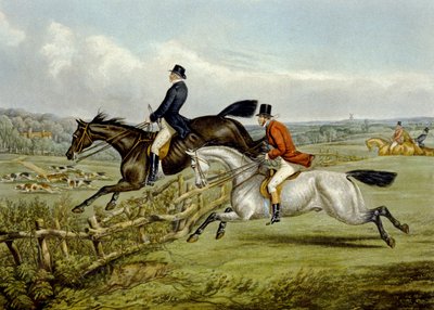 Skoki, tabliczka z „Dobra i zła sort”, w Fores Hunting Sketches, grawerowane przez Johna Harrisa autorstwa Henry Thomas (after) Alken