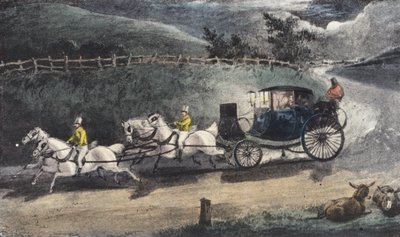 "Światło nadchodzi, światło odchodzi!" (litografia) autorstwa Henry Thomas (after) Alken