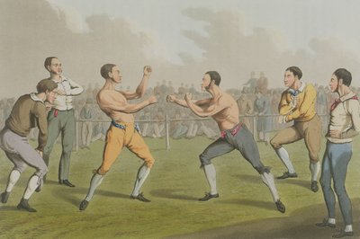 Walka o nagrodę, akwatinowana przez I. Clarka, wyd. Thomas McLean, 1820 (akwatinta) autorstwa Henry Thomas Alken
