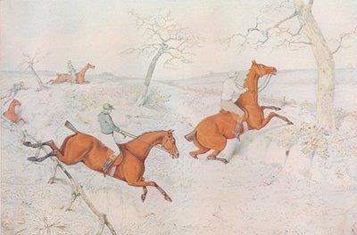 Bieg z przeszkodami: Niebezpieczne przejście przez głęboki wąwóz, 1827 autorstwa Henry Thomas Alken