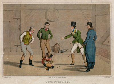 Walka kogutów autorstwa Henry Thomas Alken