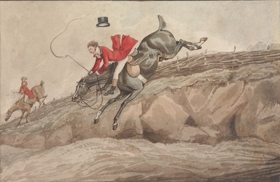 „Robienie rzeczy: i rzecz zrobiona:” wykonanie skoku w dół autorstwa Henry Thomas Alken