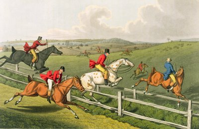 Polowanie na lisy, akwatinowane przez I. Clarka, wyd. Thomas McLean, 1820 (akwatinta) autorstwa Henry Thomas Alken