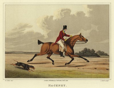 Hackney (chromolitho) autorstwa Henry Thomas Alken