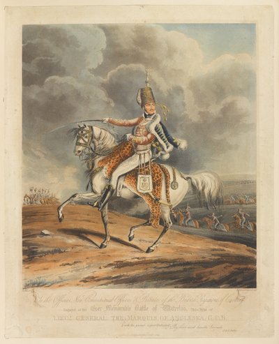 ?Generał porucznik The Marquis of Anglesea, G.C.B?, Bitwa pod Waterloo, 1815 autorstwa Henry Thomas Alken