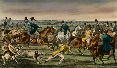 Pan Jorrocks wchodzi na Newmarket Betting-ring, 1838 autorstwa Henry Thomas Alken
