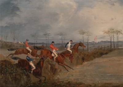 Sceny z gonitwy: Another Hedge autorstwa Henry Thomas Alken