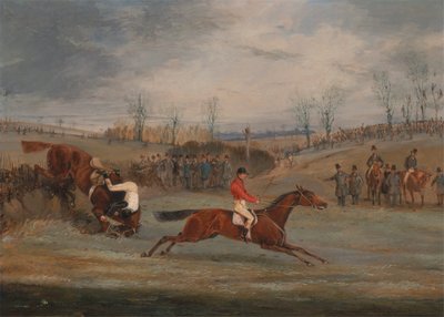 Sceny z biegu z przeszkodami: Blisko mety autorstwa Henry Thomas Alken