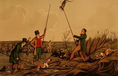 Spearing The Otter, wyd. autorstwa Thomasa McLeana autorstwa Henry Thomas Alken