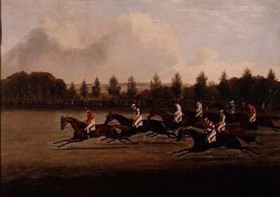 Początek Doncaster St. Leger autorstwa Henry Thomas Alken