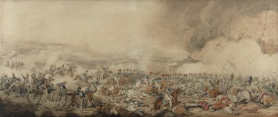 Bitwa pod Waterloo, 18 czerwca 1815 (ołówek i wc na papierze) autorstwa Henry Thomas Alken