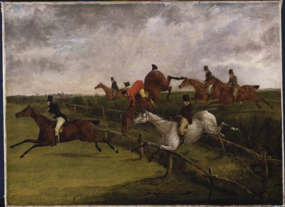 Grand Leicestershire Steeplechase, 12 marca 1829: Objawy cierpienia autorstwa Henry Thomas Alken