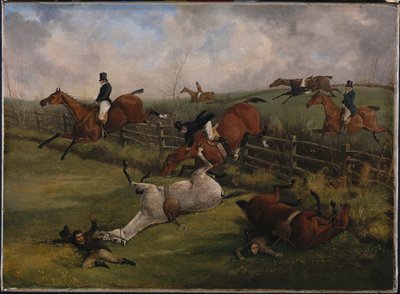 Grand Leicestershire Steeplechase, 12 marca 1829: Bogata scena i taka, jakiej nie można pokazać w żadnym innym kraju autorstwa Henry Thomas Alken