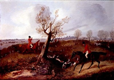 Zobacz Halloo (jeden z czterech zestawów) (olej na płótnie) autorstwa Henry Thomas Alken