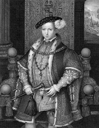 Edward VI, król Anglii, XIX wiek. autorstwa Henry Thomas Ryall