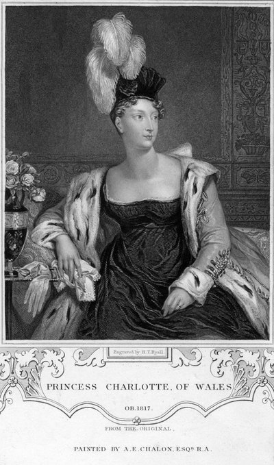 Księżniczka Charlotte Augusta z Walii, XIX wiek. autorstwa Henry Thomas Ryall