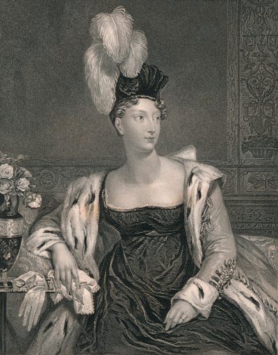 Księżniczka Charlotte z Walii, ok. 1817, początek XIX wieku. autorstwa Henry Thomas Ryall