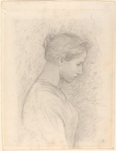 Młoda kobieta w profilu autorstwa Henry Tonks