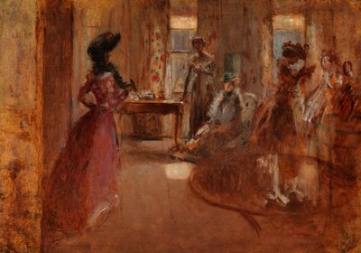 Przyjęcie rodzinne, ok. 1892 autorstwa Henry Tonks