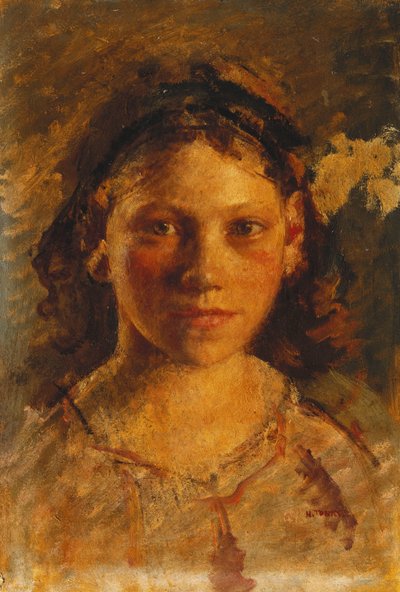 Głowa dziewczyny autorstwa Henry Tonks