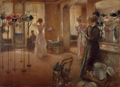 Sklep z kapeluszami autorstwa Henry Tonks