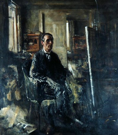 Walter Westley Russell (olej na płótnie) autorstwa Henry Tonks