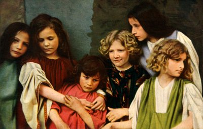 Wykonawcy dzieci w spektaklu pasyjnym Oberammergau, 1922. autorstwa Henry Traut