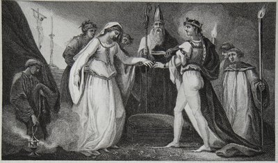 Wesele Henryka Pierwszego, grawerowane przez Delatre, ilustracja z „Historii Anglii” Davida Hume