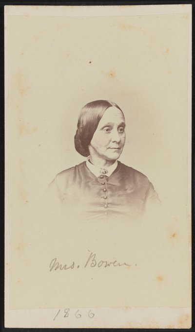 Carte-de-visite portret pani. Bowena, 1866. autorstwa Henry Ulke