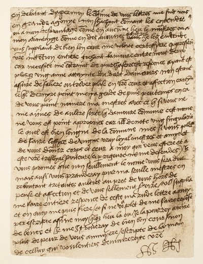 Faksymile listu Henryka VIII do Anny Boleyn z 1527 r., wyd. 1902 (kolotypia) autorstwa Henry VIII (after)