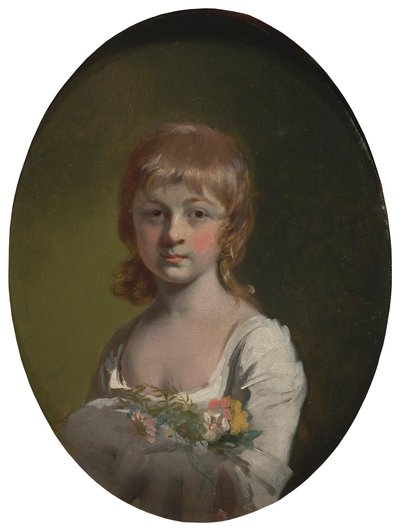 Dziewczyna z bukietem kwiatów autorstwa Henry Walton